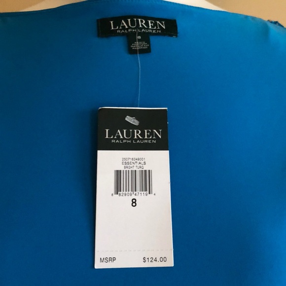 Ralph Lauren Essentials turquoise dress size 8 - Picture 4 of 4